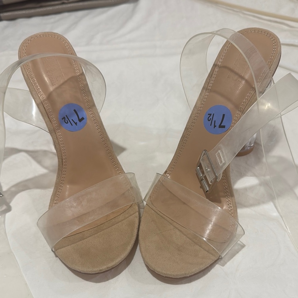 Transparent Strap Women's Heels